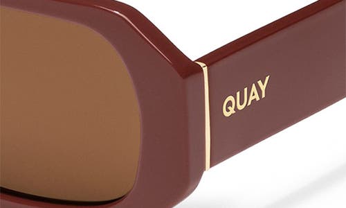 Quay Hyped Up 38mm Square Sunglasses In Brown