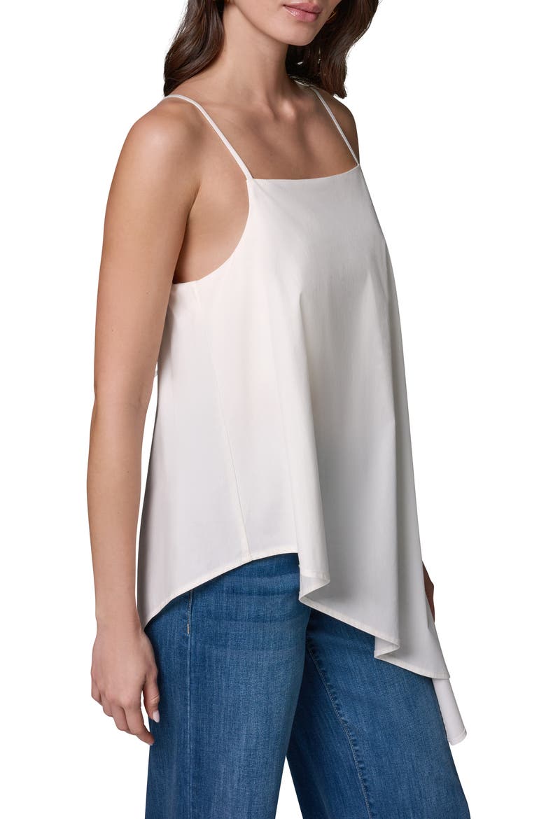 Asymmetric Stretch Poplin Top, Alternate, color, CREAM
