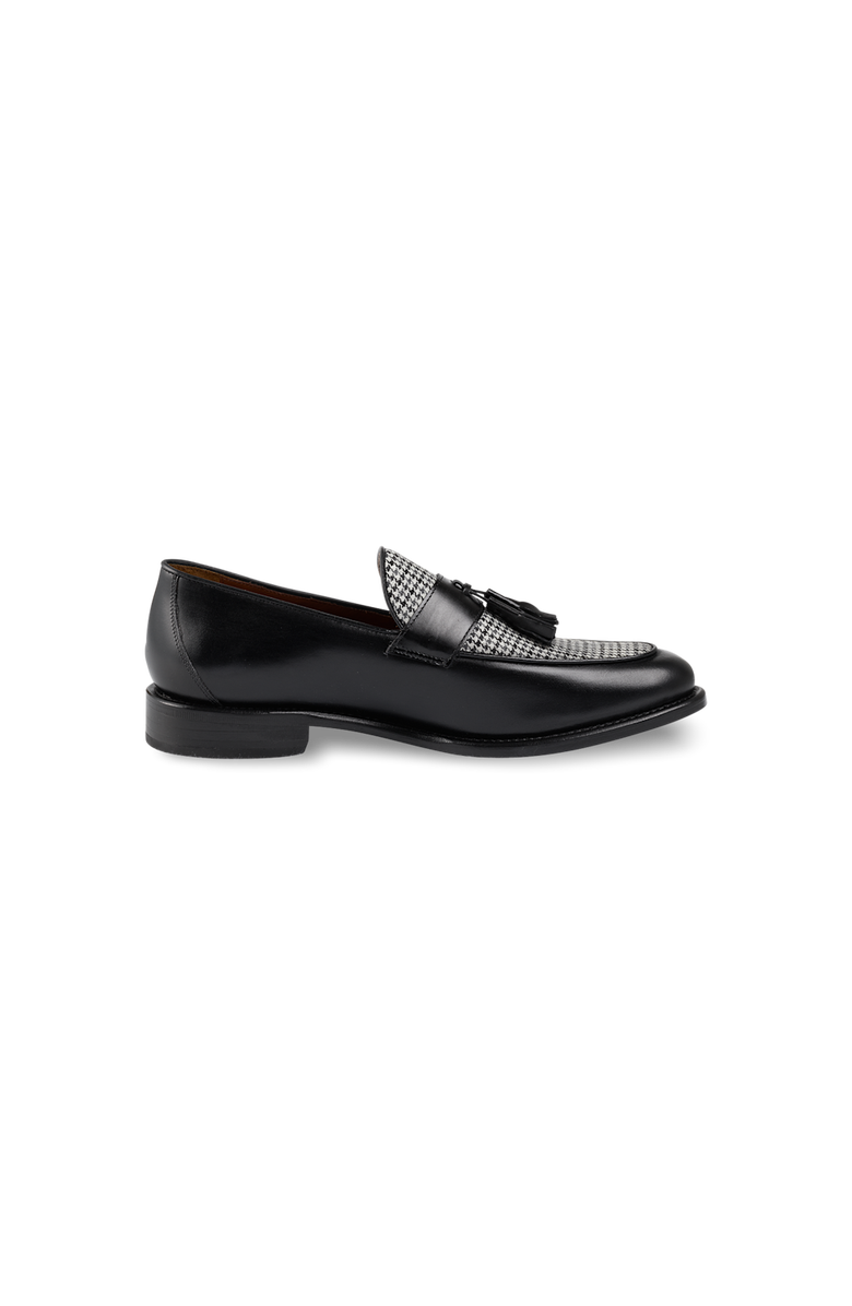Paul Fredrick Dylan Tassel Loafer, Alternate, color, Grey/Black