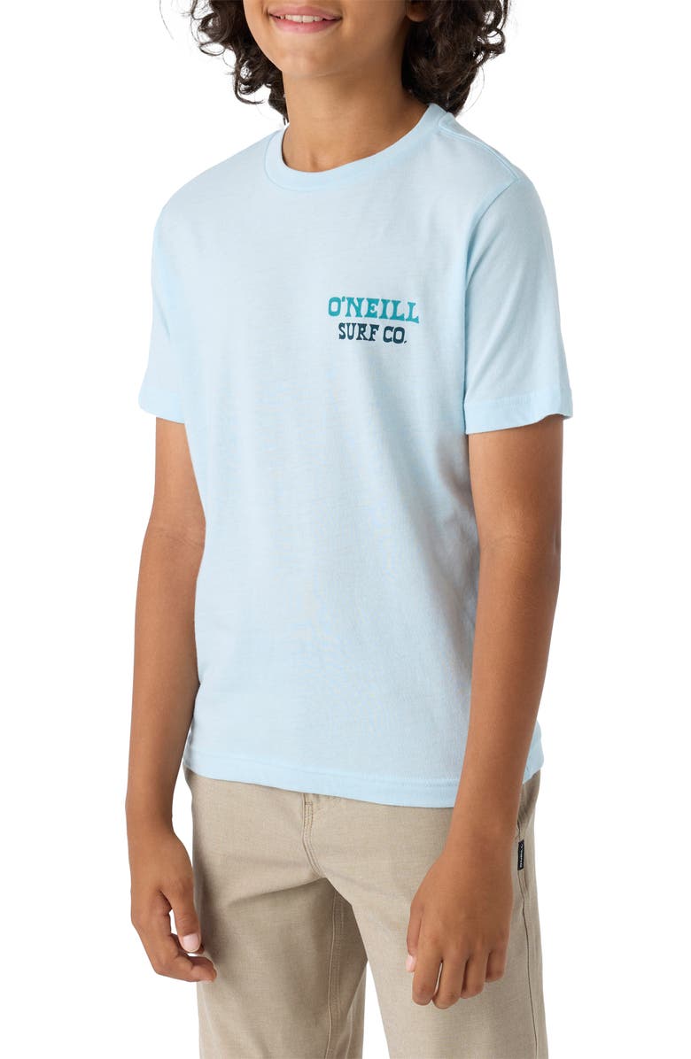 O'Neill Kids' Cappy Cotton Graphic T-Shirt, Alternate, color, Sky Blue Heather