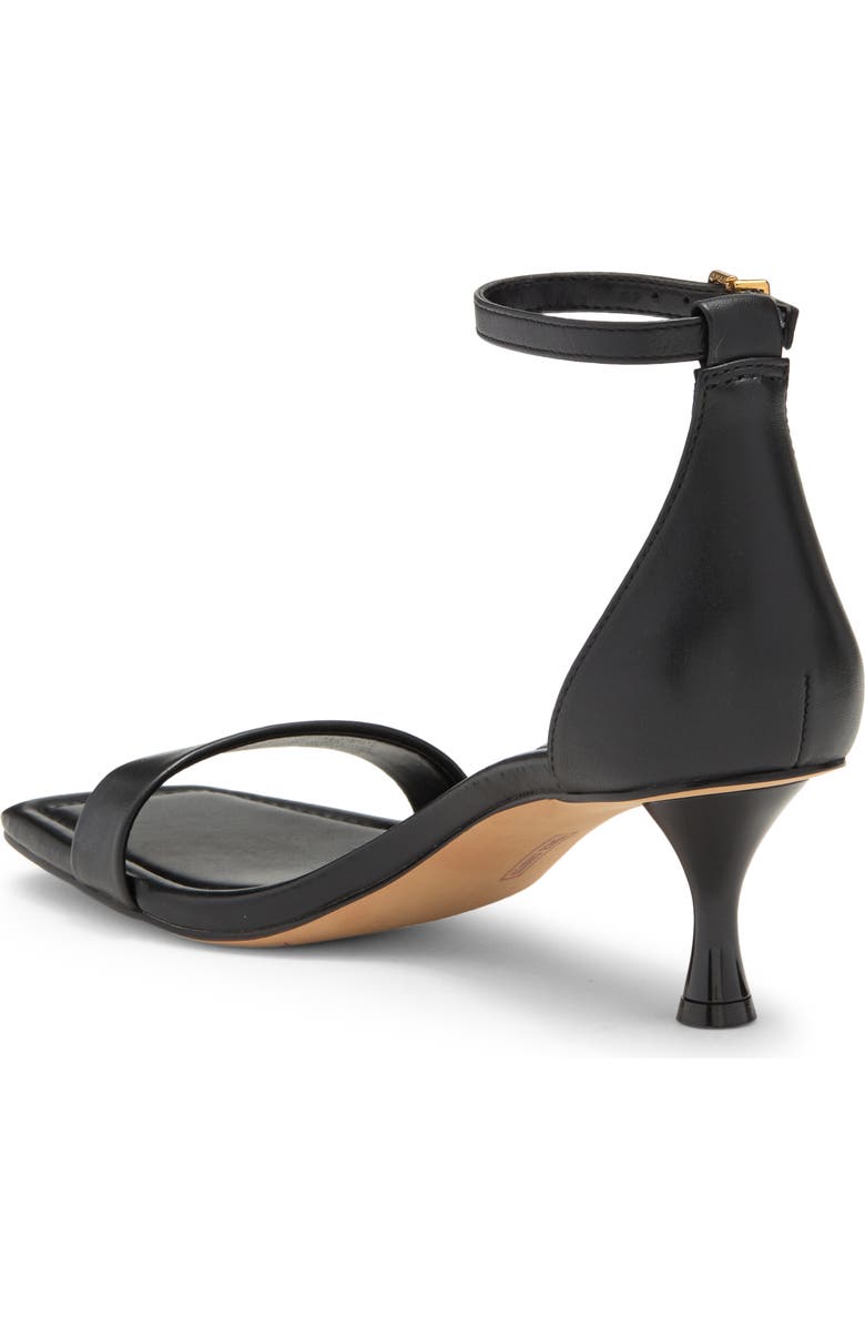 Vince Camuto Vinkely Square Toe Kitten Heel Sandal, Alternate, color, Black Soft Nappa Silk