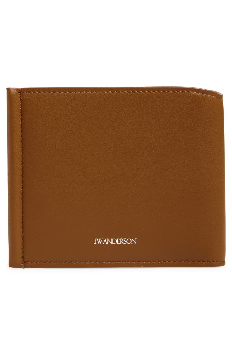 JW Anderson Loafer Leather Bifold Wallet, Alternate, color, Tan