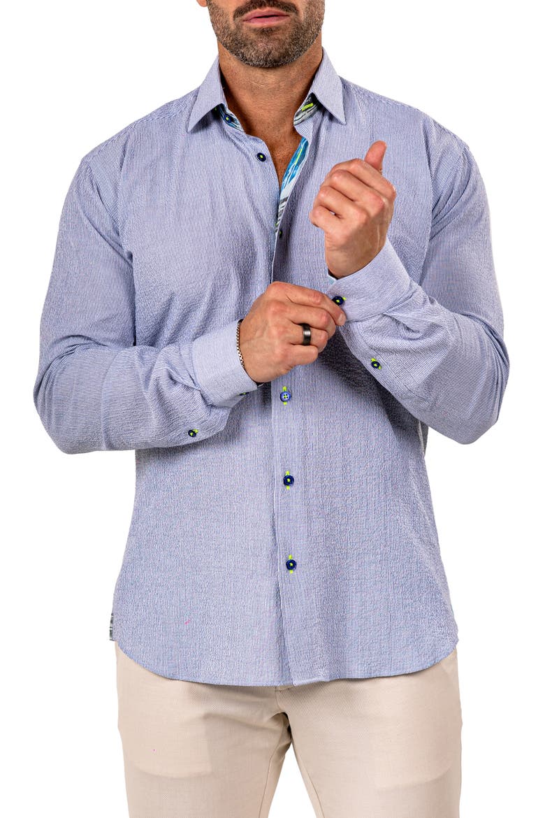Fibonacci Marthy Contemporary Fit Button-Up Shirt, Alternate, color, GREY