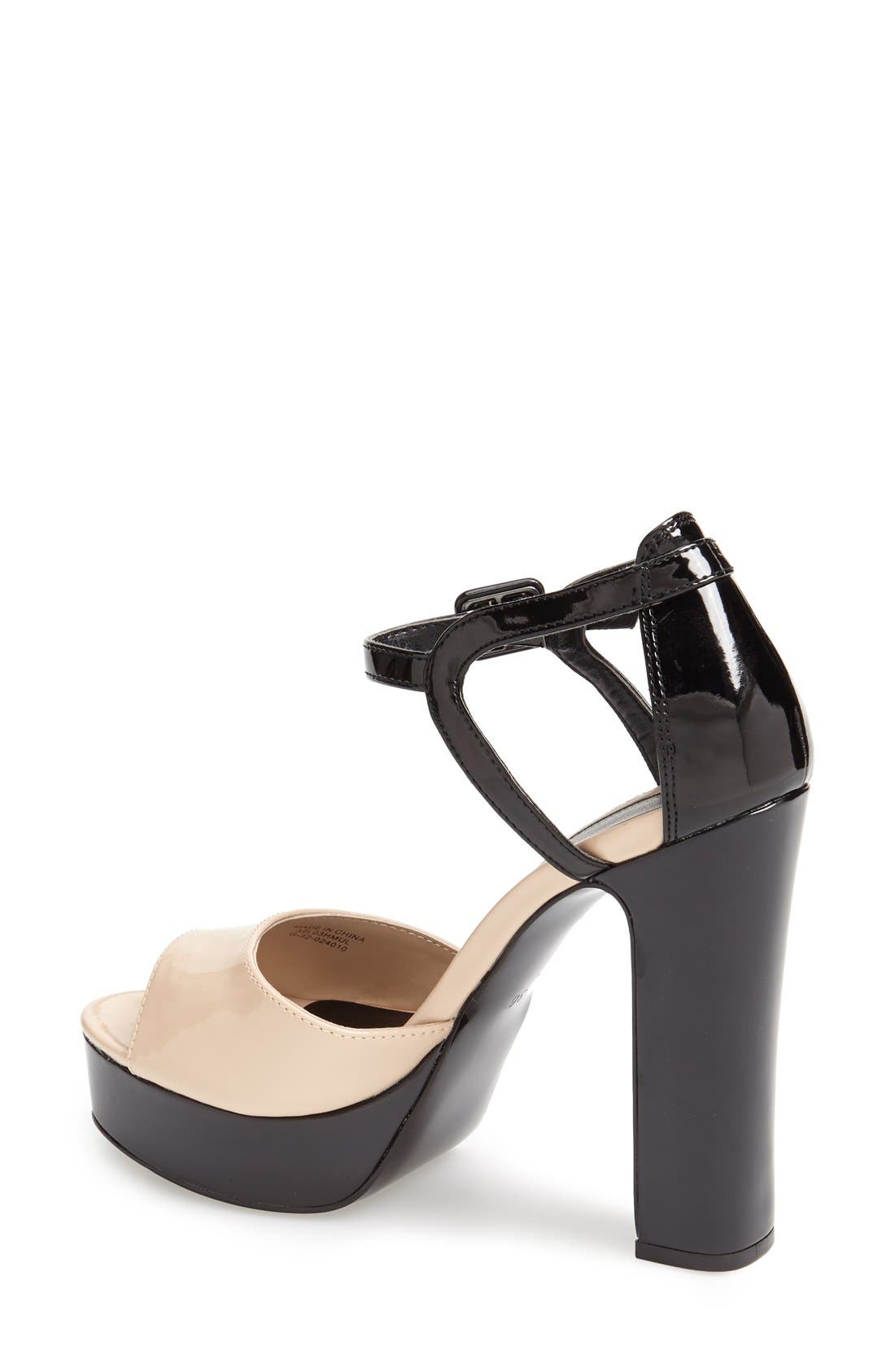 Topshop 'Lena' Ankle Strap Platform Sandal, Alternate, color, 