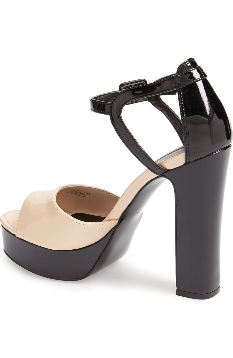 Topshop 'Lena' Ankle Strap Platform Sandal, Alternate, color,