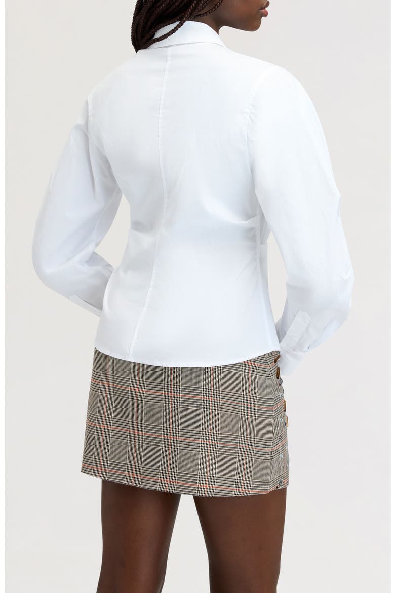 Asymmetrical Button Down Shirt, Alternate, color, BRIGHT WHITE