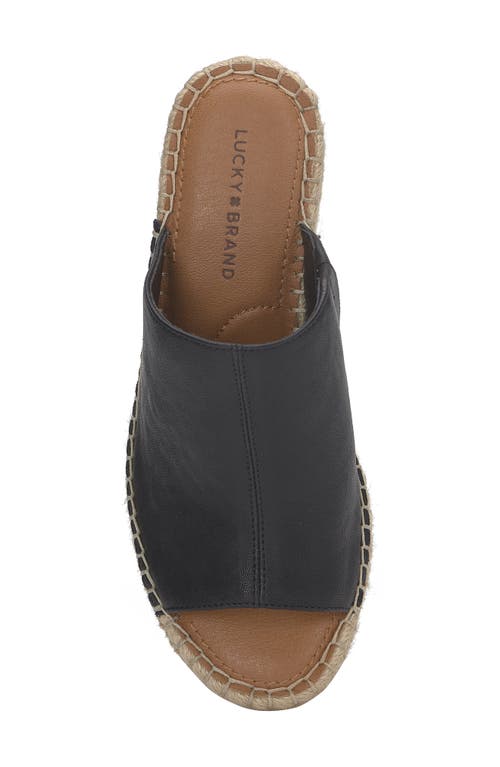 LUCKY BRAND LUCKY BRAND CABRIAH ESPADRILLE PLATFORM WEDGE SLIDE SANDAL 