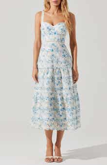 Pellagia Eyelet Embroidery A-Line Dress