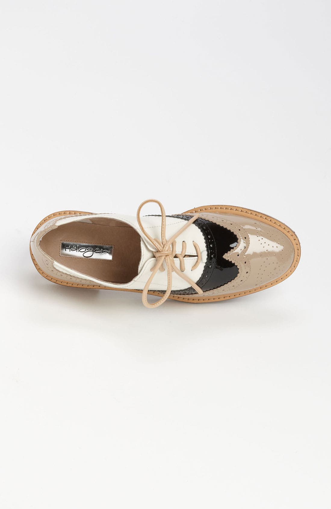 'Lina' Patent Leather Oxford, Alternate, color, TRI COLOR