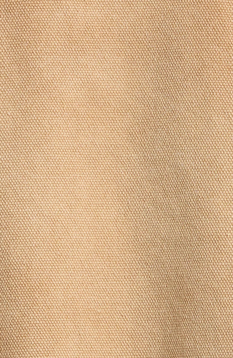 Nothing Grows Overnight Turquoise Studded Cotton Canvas Hooded Jacket, Alternate, color, Light Brown