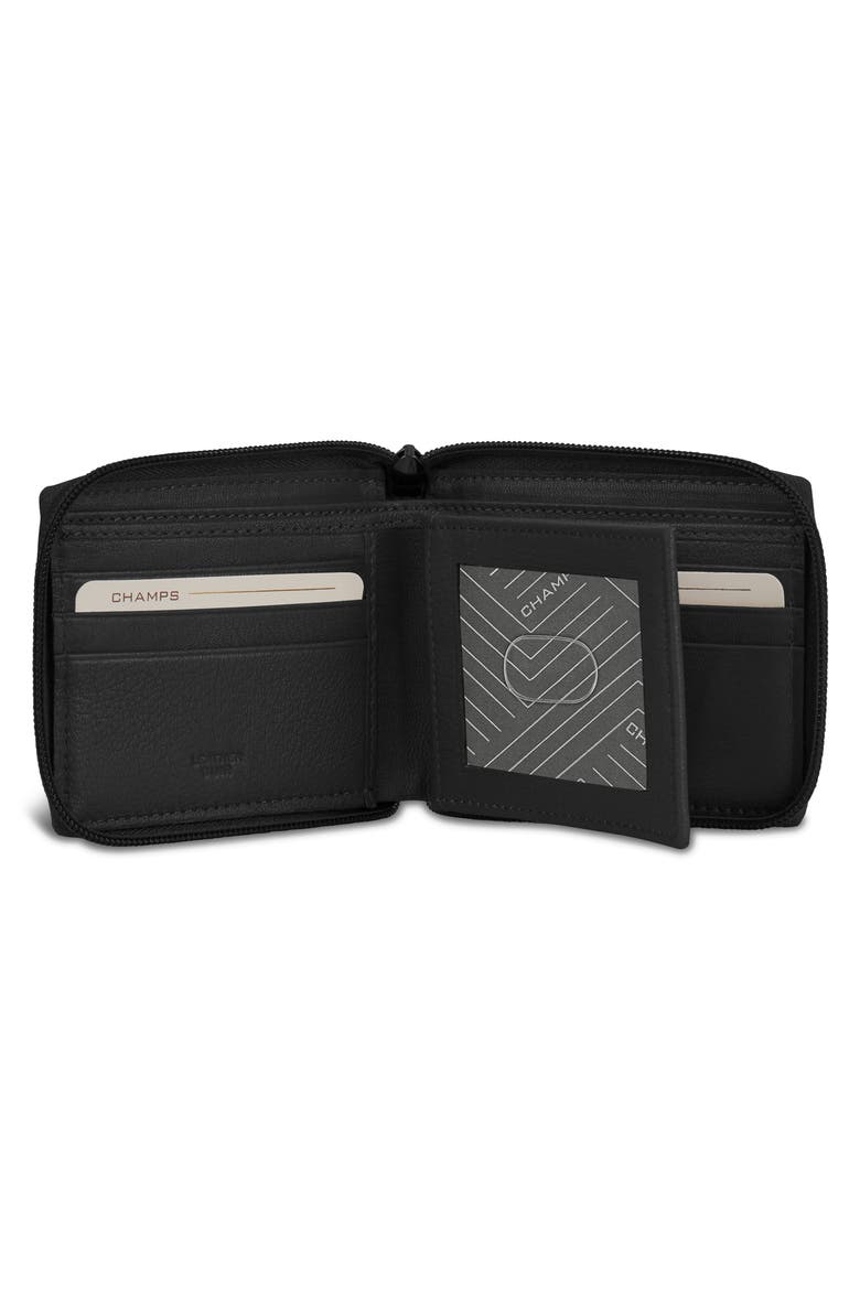 Onyx Zip Around Bifold Wallet, Alternate, color, BLACK