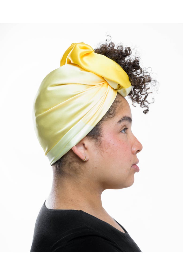 100% Silk Head Scarf, Alternate, color, Yellow