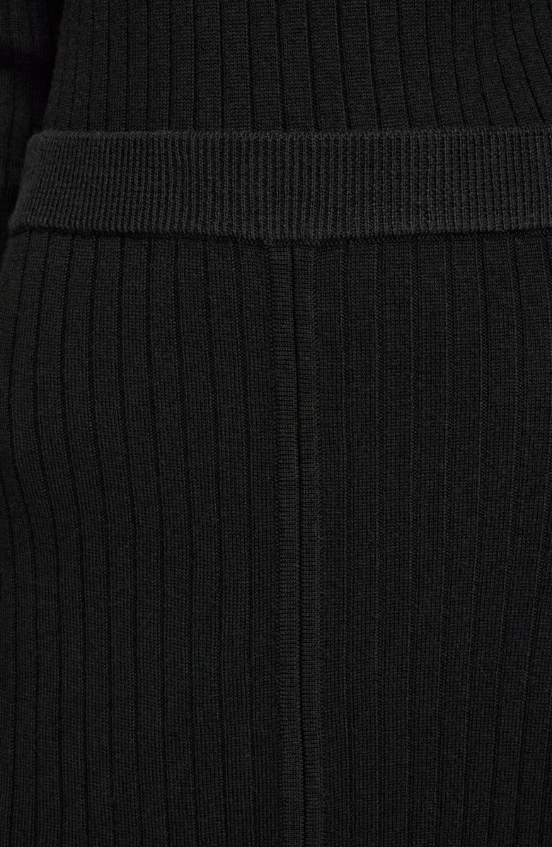 Donna Karan New York Rib Midi Sweater Skirt, Alternate, color, Black
