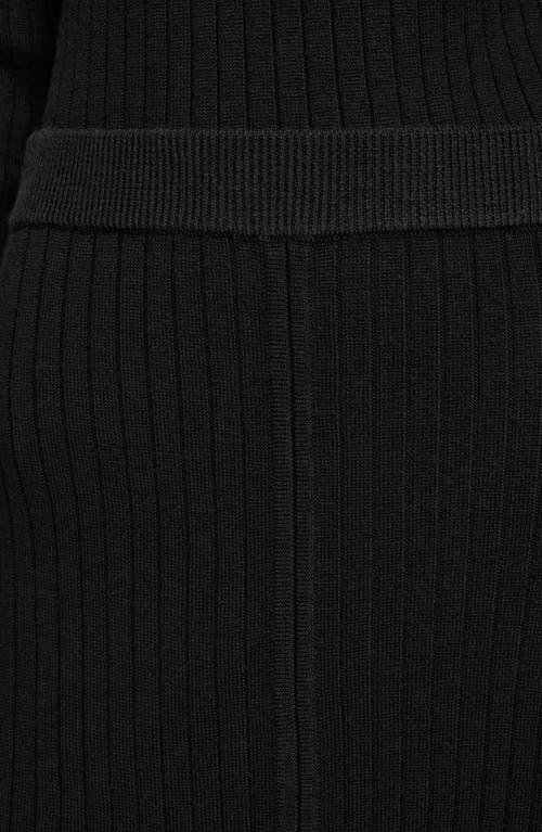 Donna Karan New York Rib Midi Sweater Skirt In Black