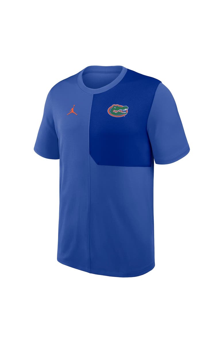 Jordan Brand Men's Jordan Brand Royal Florida Gators 2025 Sideline UV Performance Coach T-Shirt, Alternate, color, Royal
