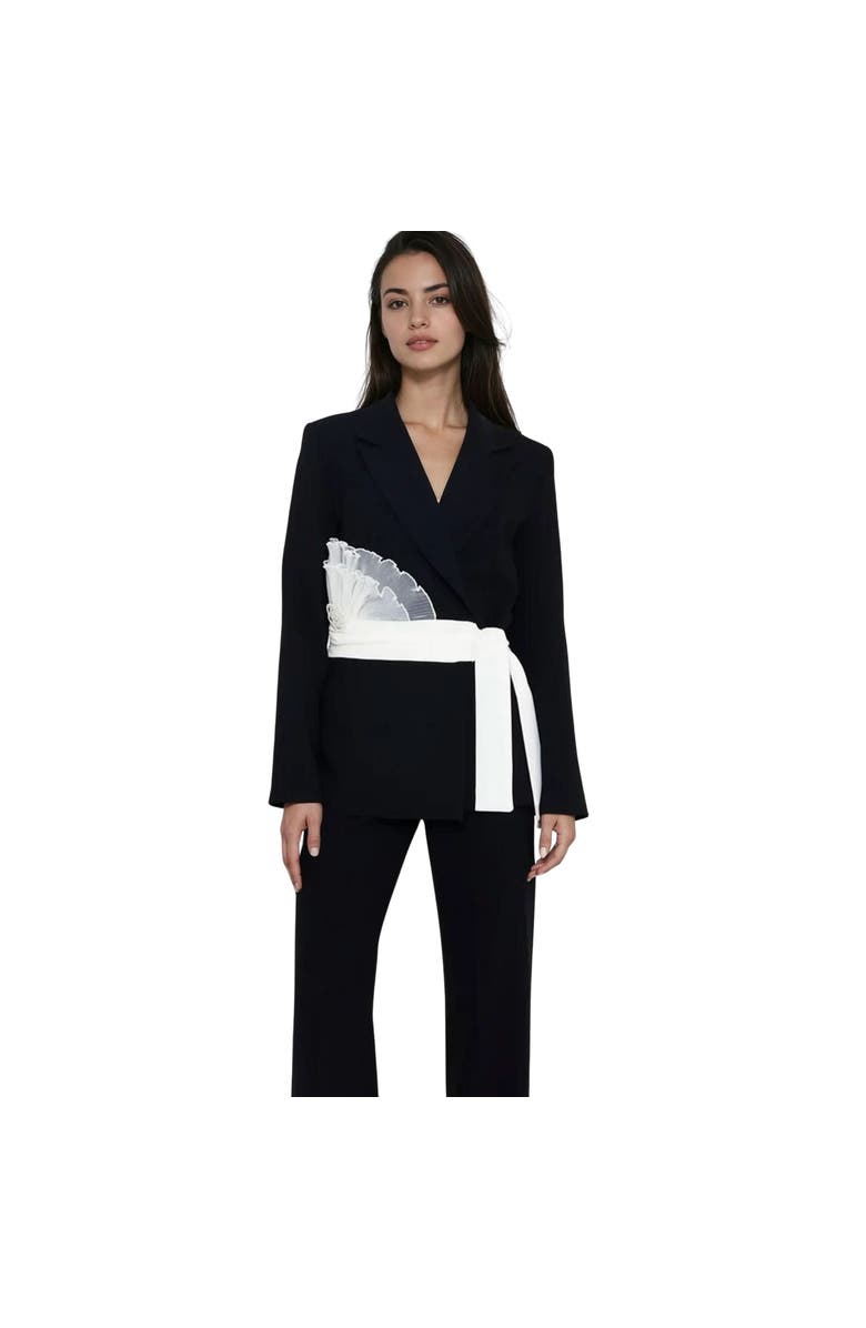 AKALIA Roset Blazer with Belt, Alternate, color, Black