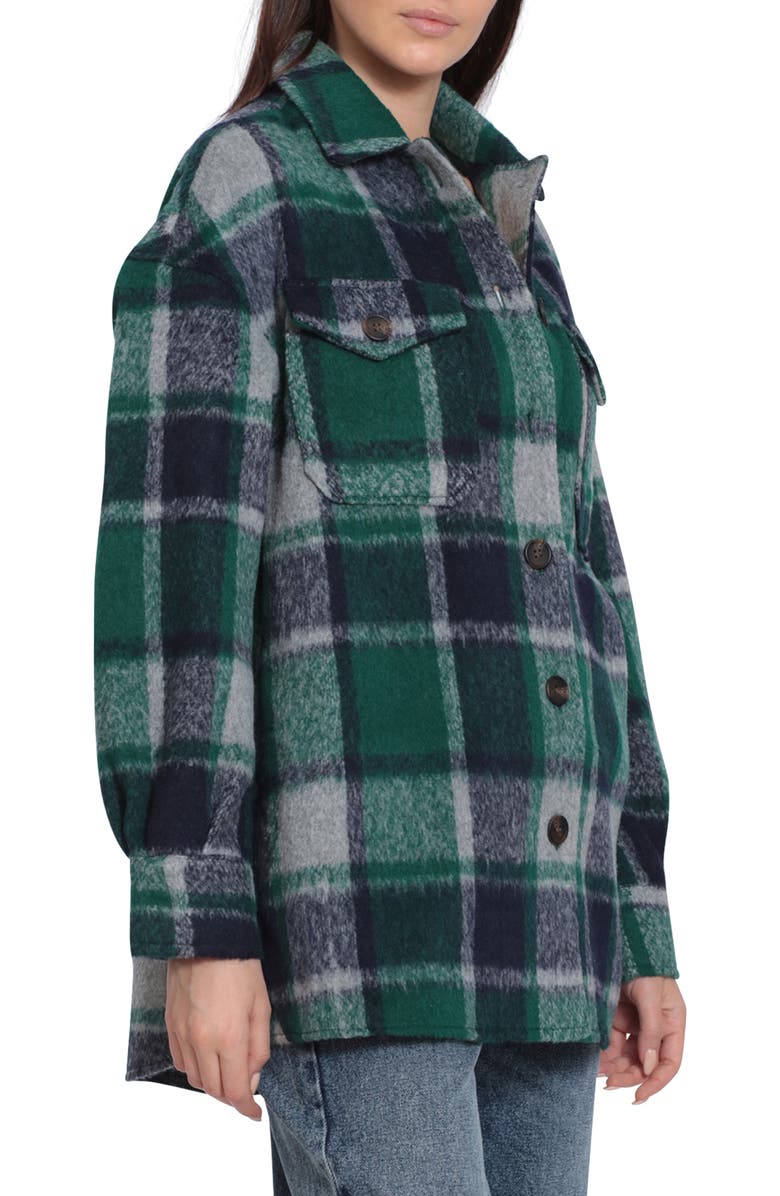 Avec Les Filles Boyfriend Plaid Print Shacket, Alternate, color,