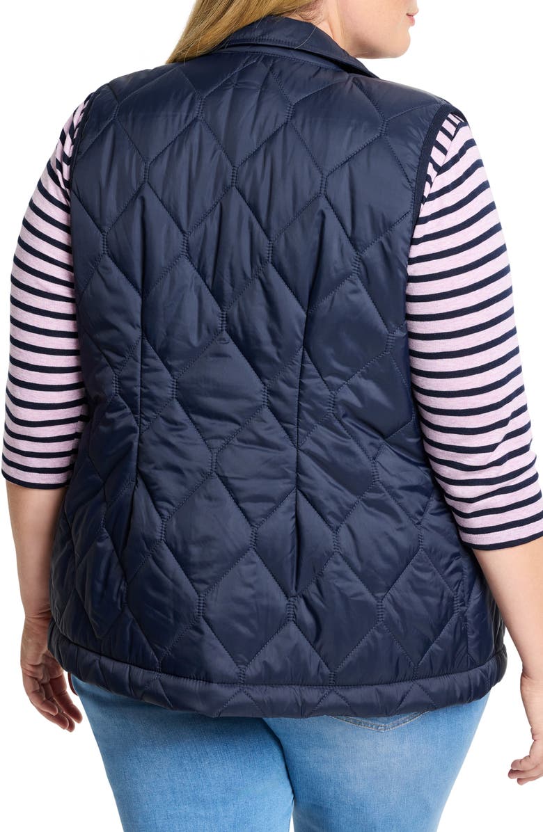 Rib Trim Quilted Puffer Vest