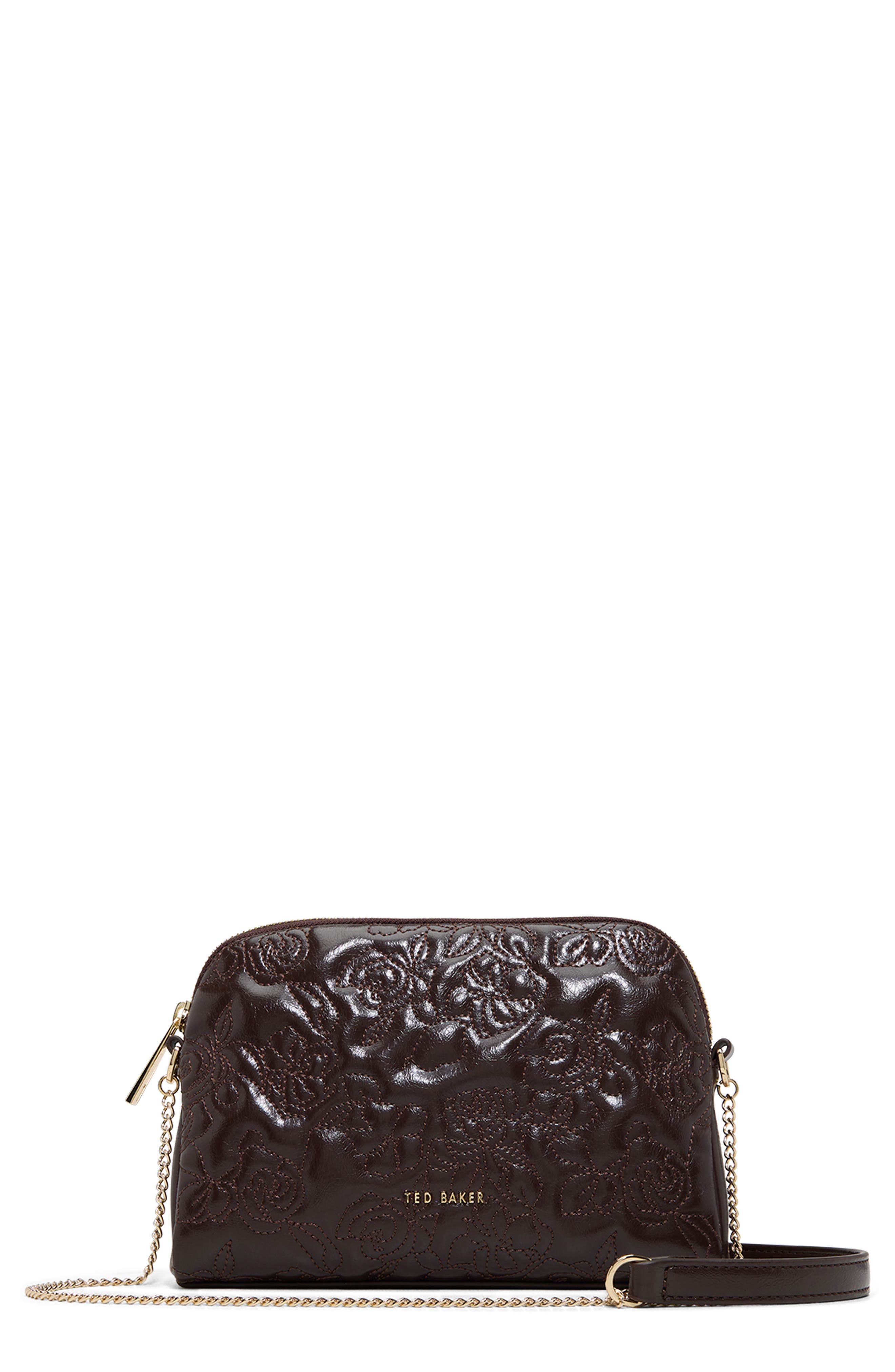 Ginny Floral Quilted Faux Leather Crossbody Bag