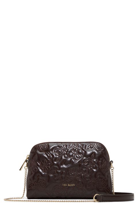 Ginny Floral Quilted Faux Leather Crossbody Bag