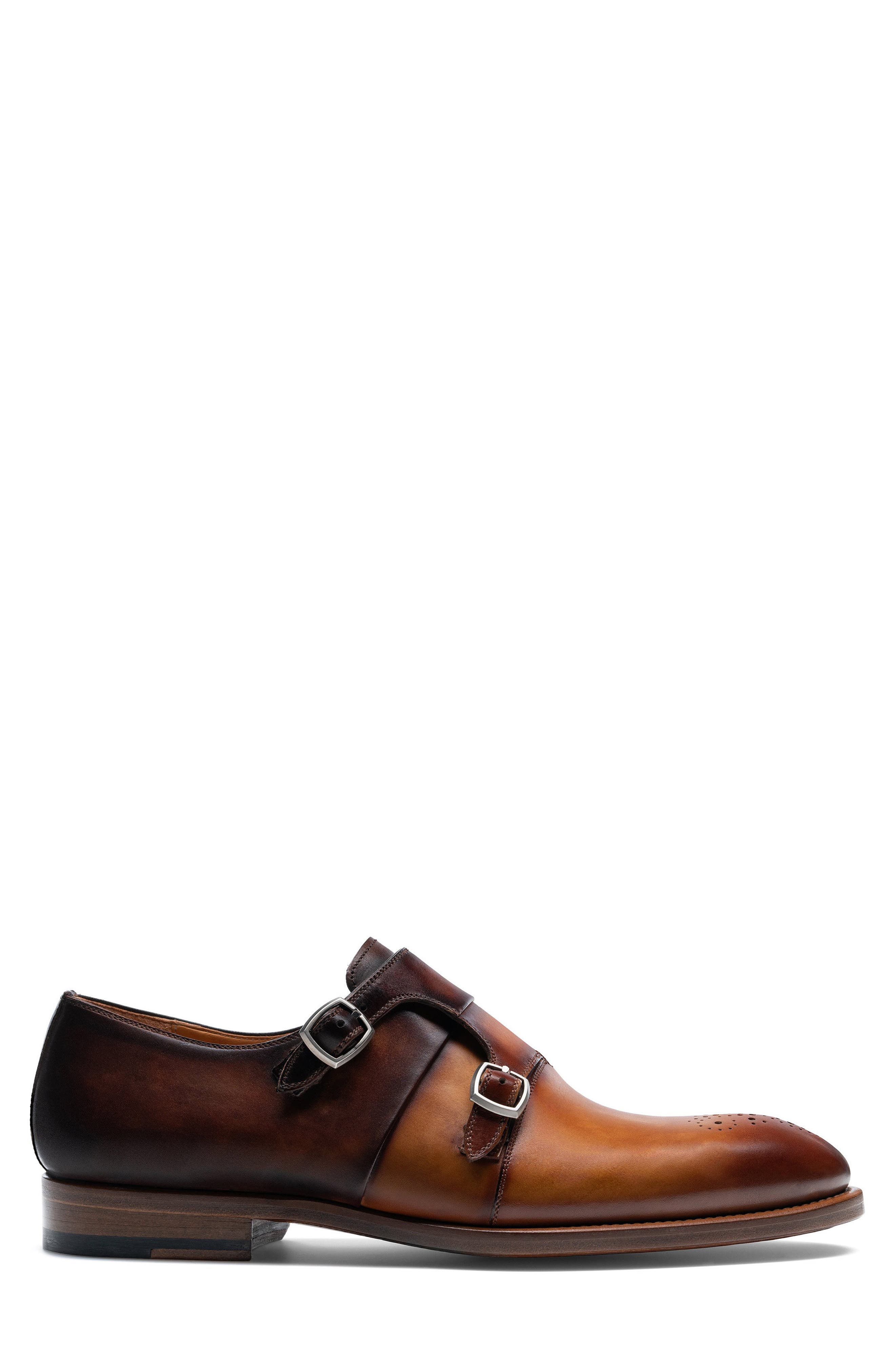 Maurici Diversa Monk Strap Shoe, Alternate, color, CUERO / MID BROWN