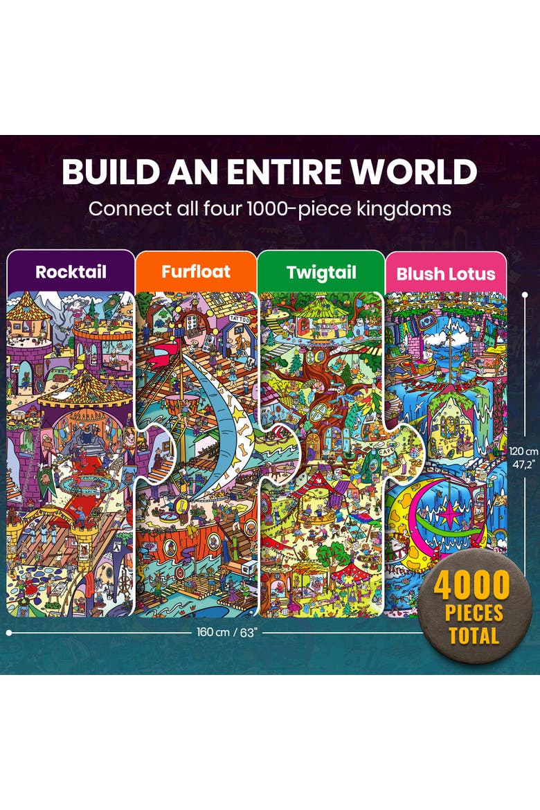 1000-Piece Jigsaw Puzzle Collection for Adults, Alternate, color, Realms