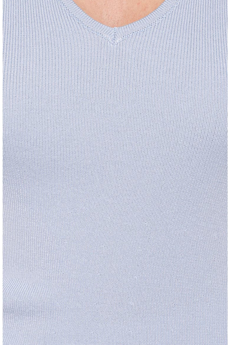 Side Ruched Knit Top, Alternate, color, LIGHT BLUE