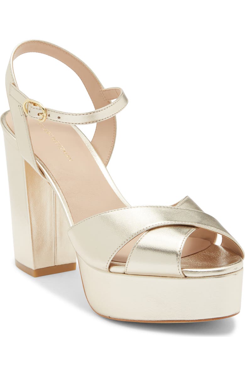 Stuart Weitzman Ivona Platform Sandal, Main, color, Platino