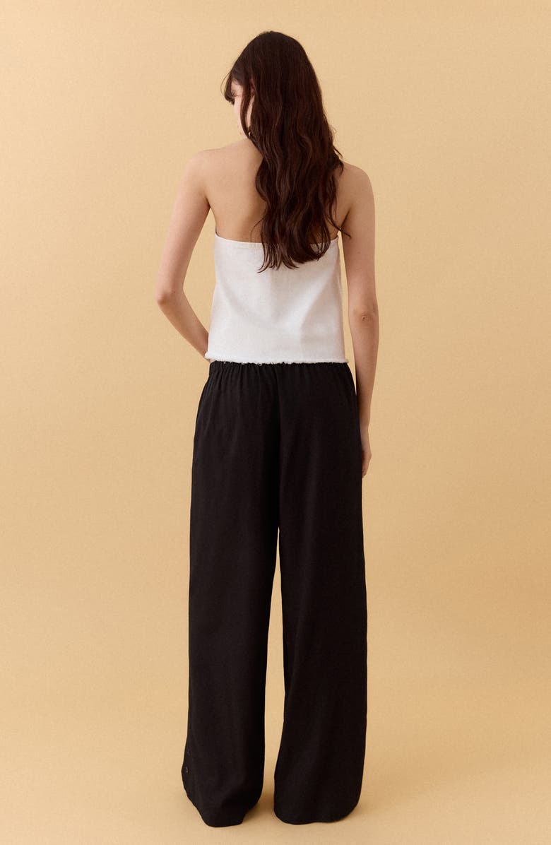 MANGO TEEN Straight Leg Linen Blend Trousers, Alternate, color,