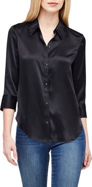 L'AGENCE Dani Silk Charmeuse Blouse