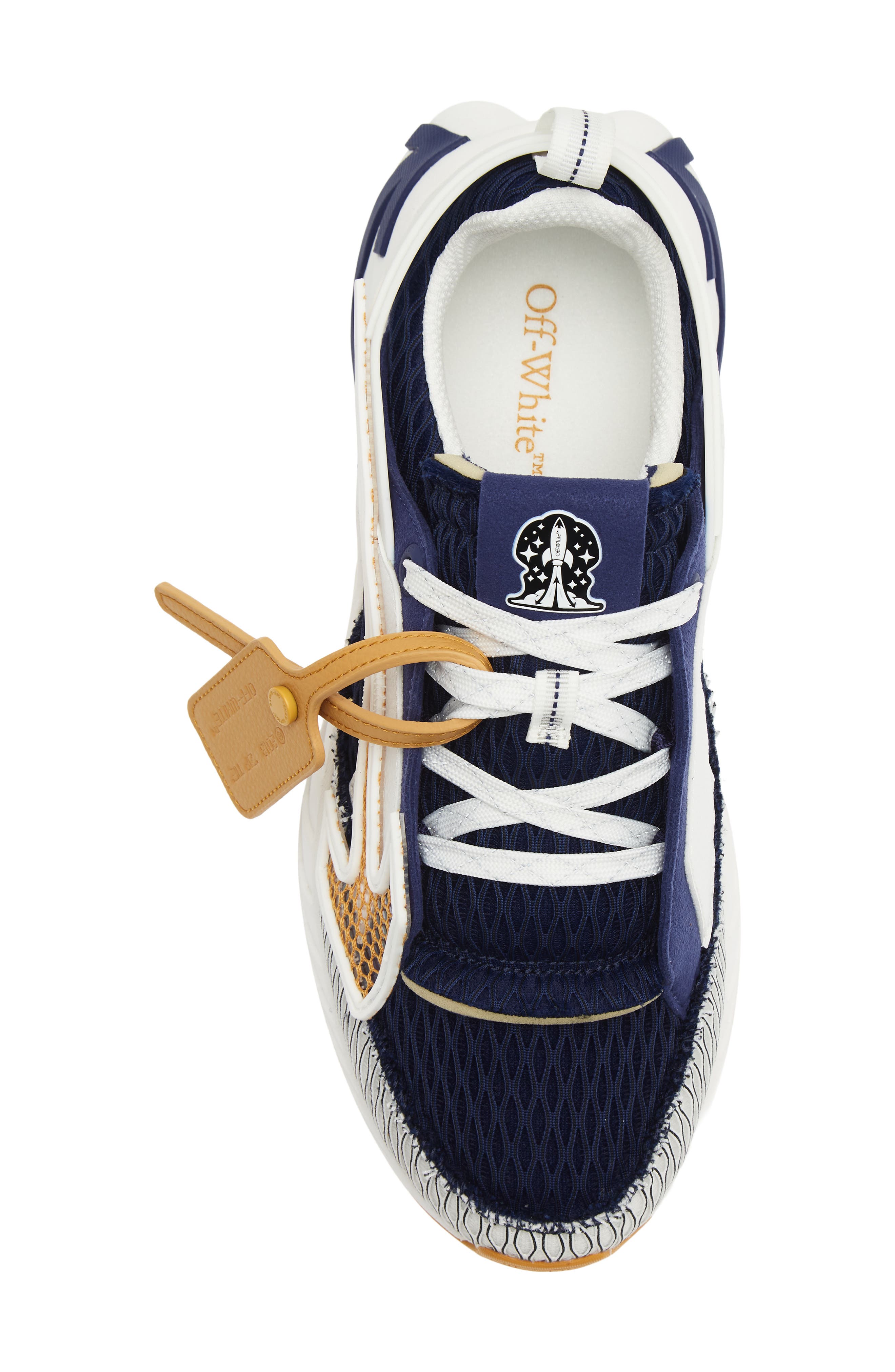 Space Memo Sneaker, Alternate, color, WHITE/ ORANGE