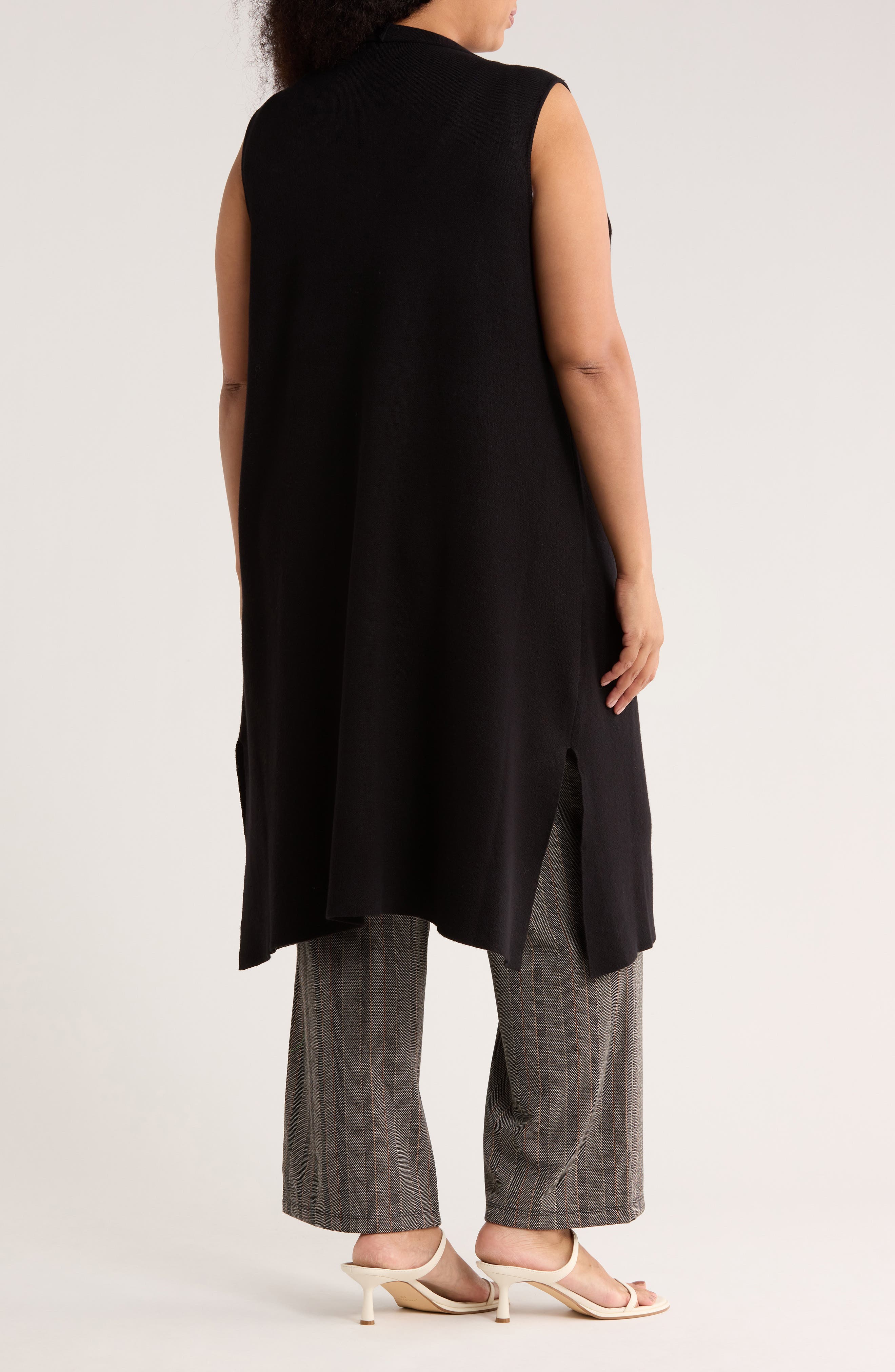 Collared Longline Sweater Vest - image 2