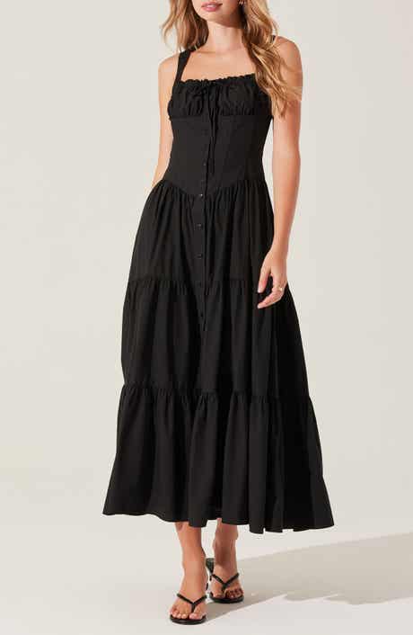 ASTR the Label Temperance Tiered Corset Midi Dress
