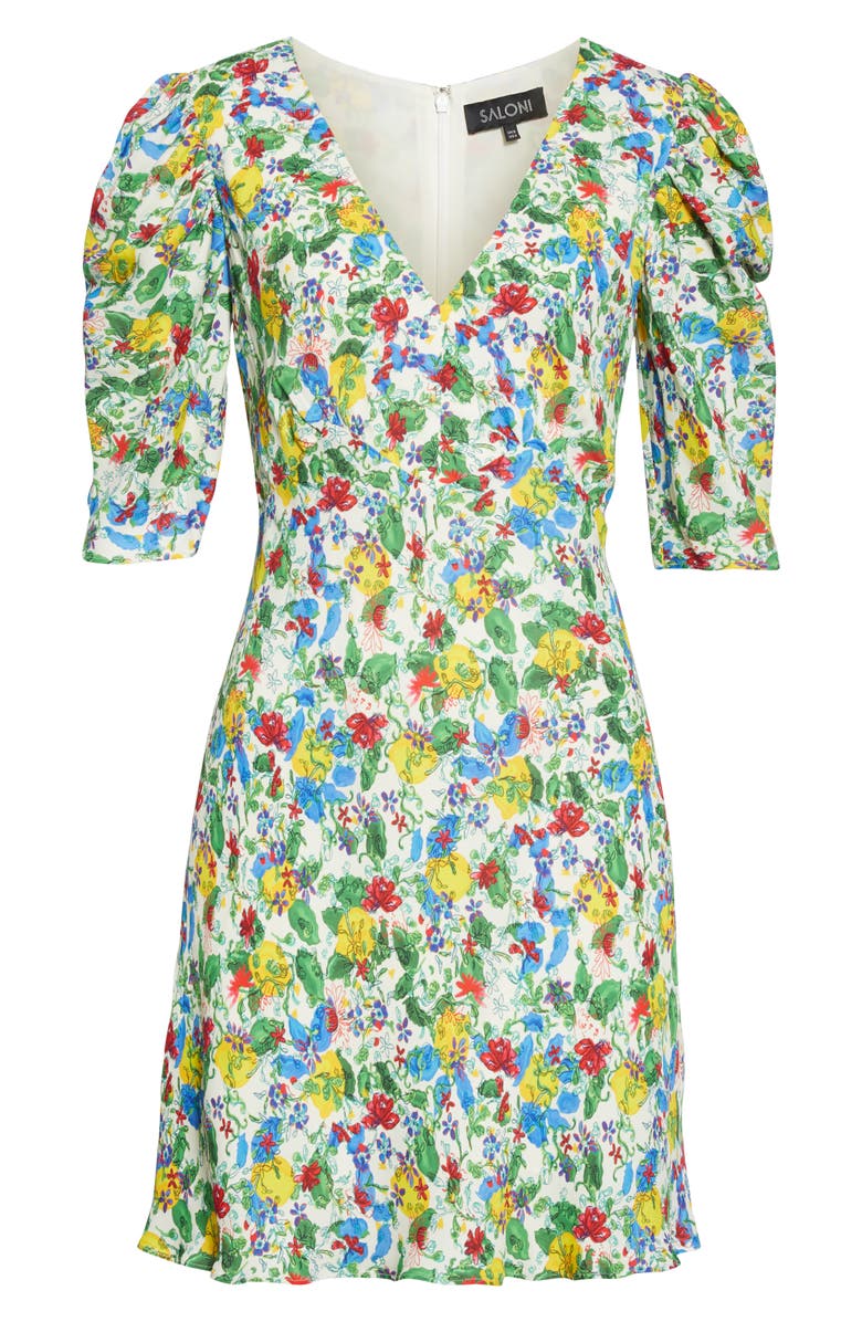 SALONI Colette Silk Minidress, Alternate, color,