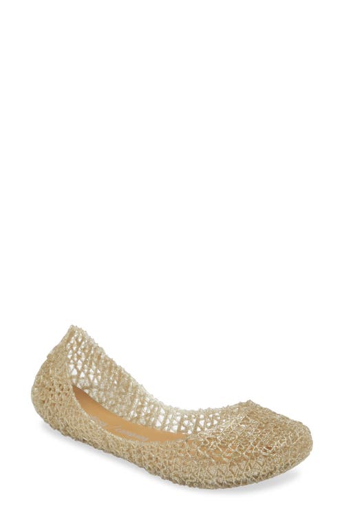 Mini Melissa Campana Zigzag Flat in Light Gold  product