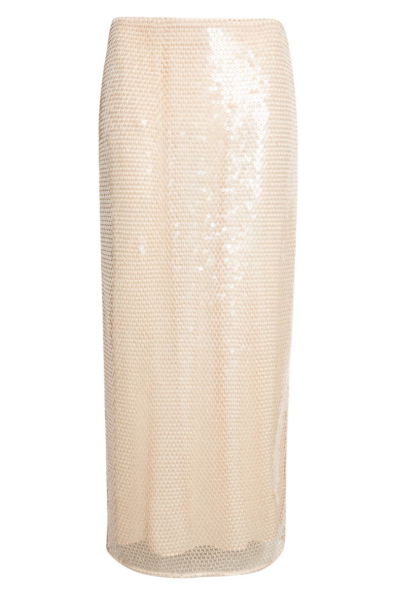 Leilani Sequin Knit Maxi Skirt, Alternate, color, SAND DUNE
