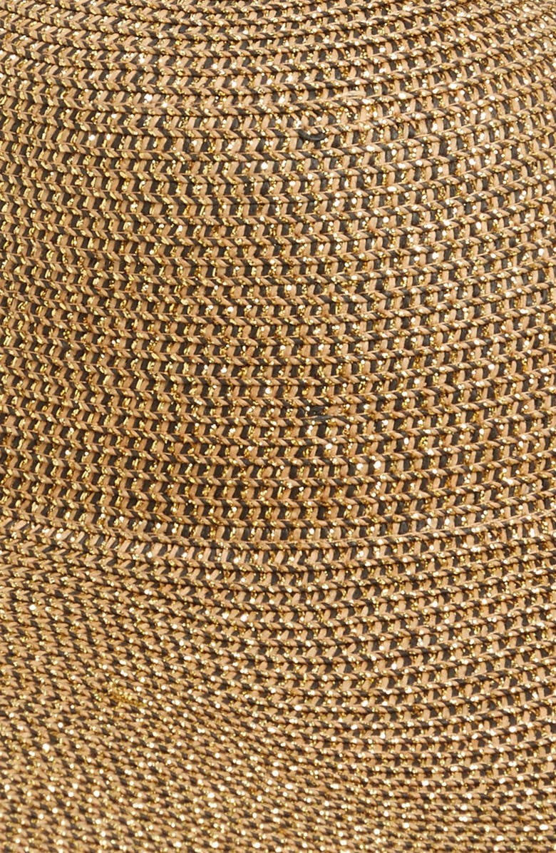 Phase 3 Metallic Floppy Straw Hat, Alternate, color,