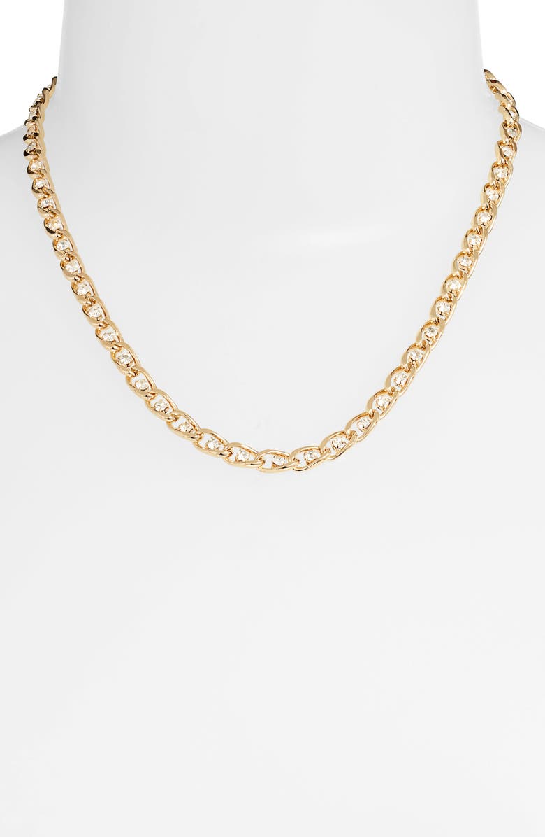 MIRANDA FRYE Jules Cubic Zirconia Curb Chain Necklace, Alternate, color, 