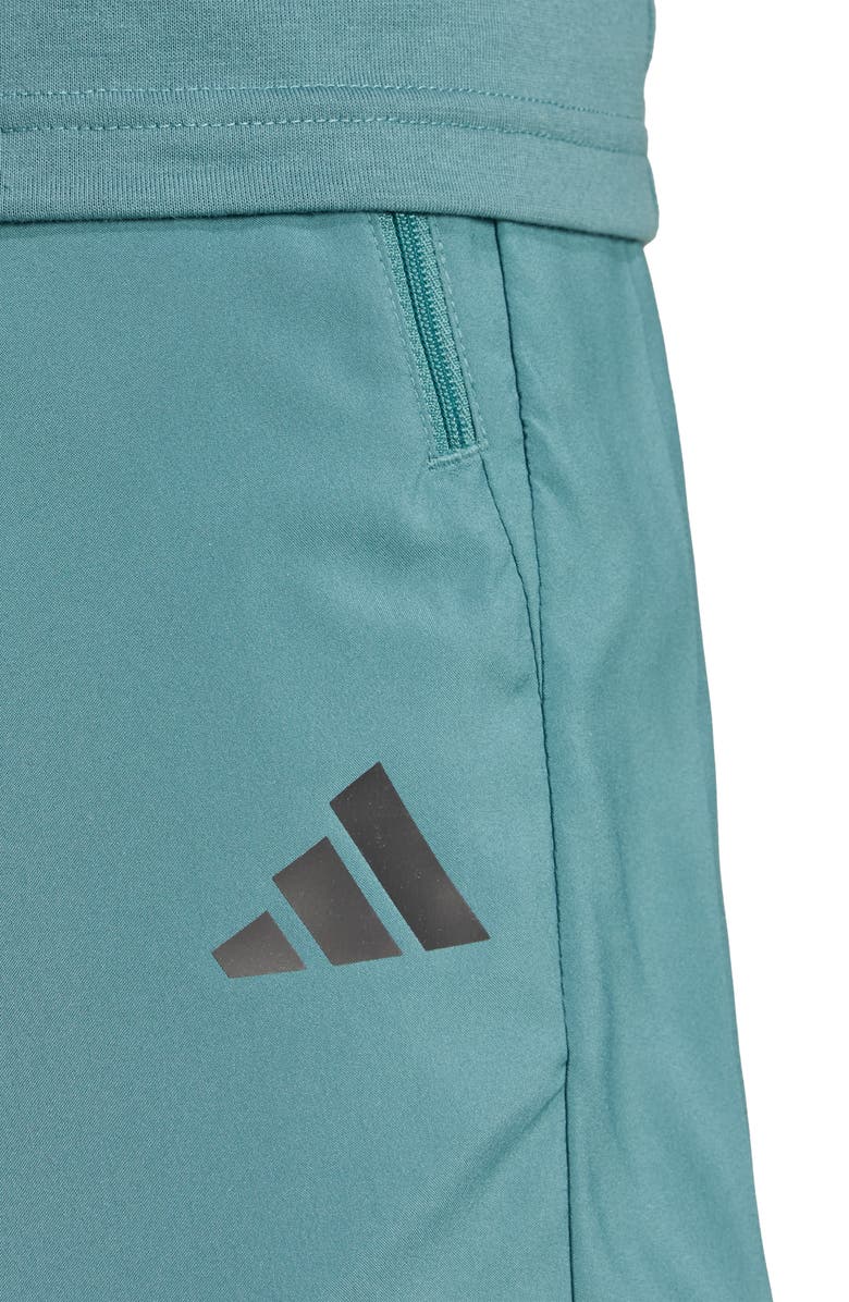 adidas Recycled Polyester Training Shorts, Alternate, color, Preloved Teal/ Black