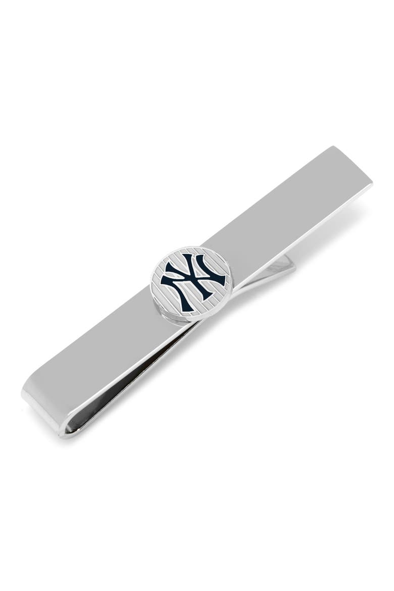 New York Yankees Tie Bar, Main, color, BLACK/ SILVER