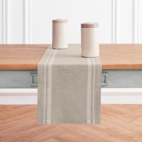 Linen Table Runner - French Stripe
