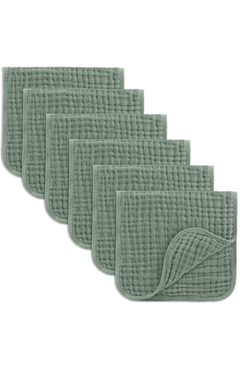Muslin Burp Cloths - Pack of 6