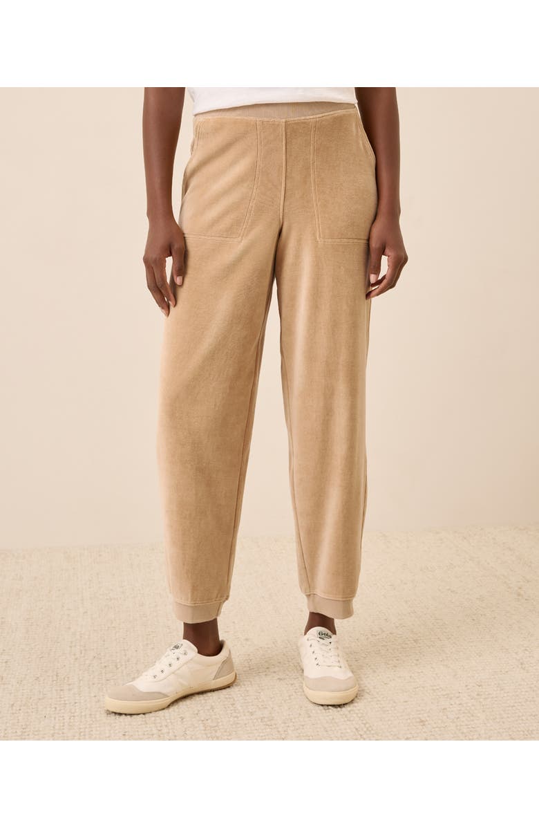 Pact Organic Cotton Pure Velour Relaxed Sweatpant, Main, color, Sesame