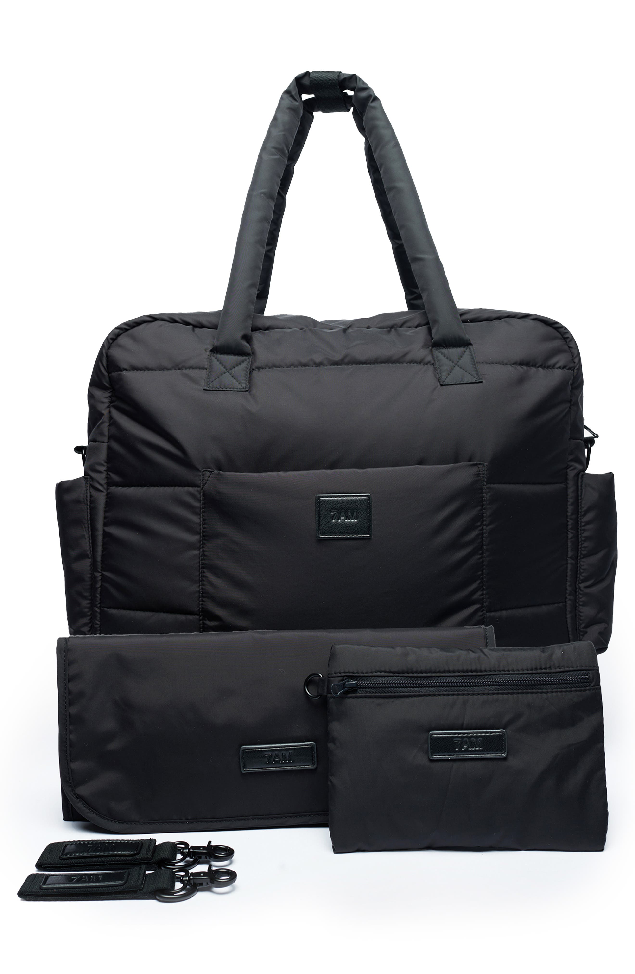 7 A.M. Enfant Plaza Diaper Bag, Alternate, color, Black