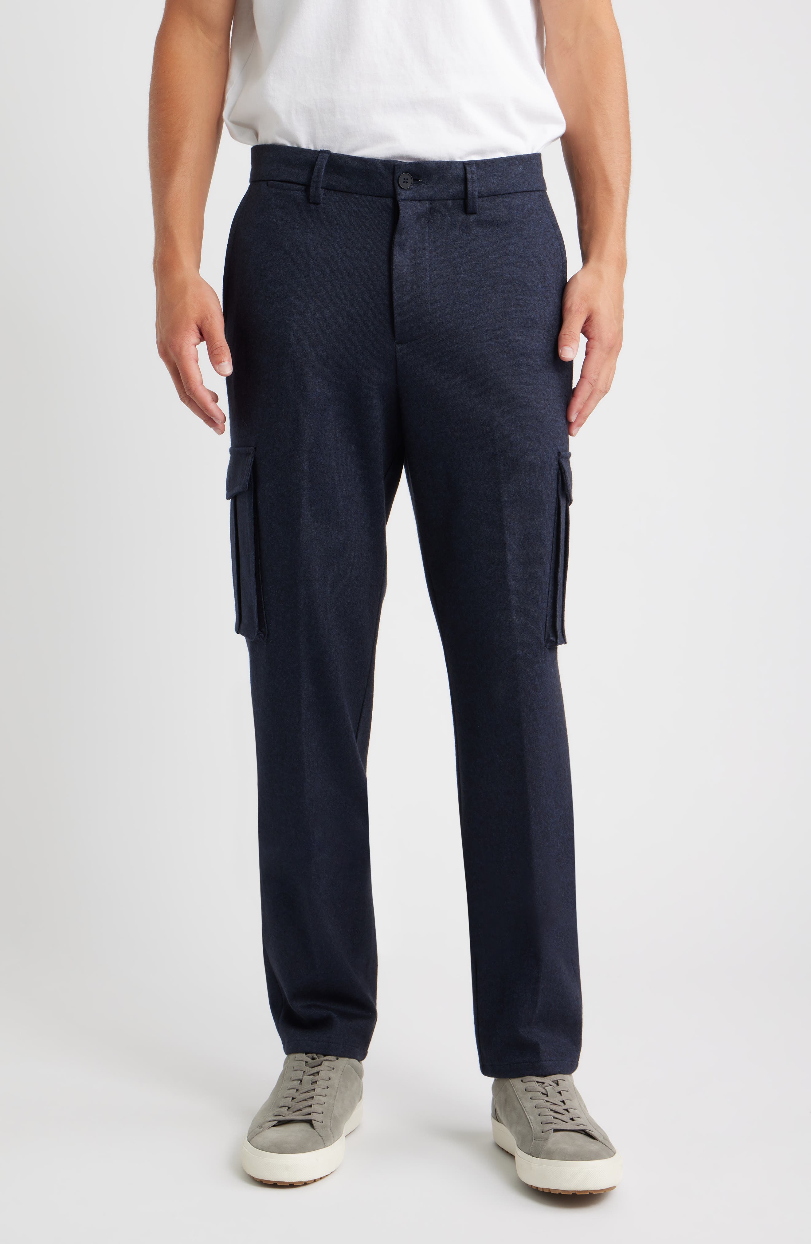 Brushed Knit Flat Front Cargo Pants - image 5