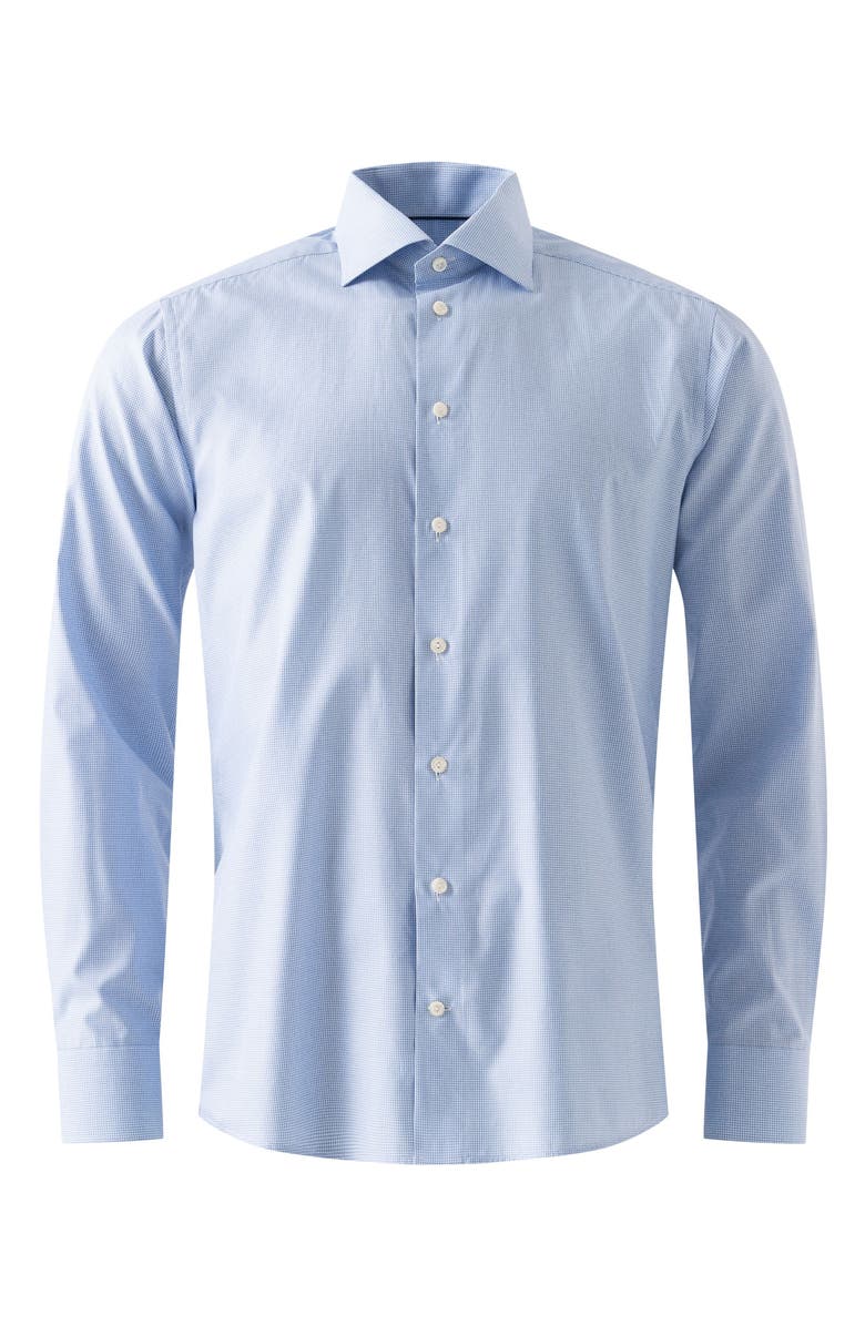 Eton Slim Fit Microcheck Cotton Dress Shirt, Alternate, color,