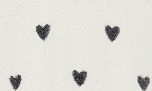 Nicole Miller Fluffy Heart Pullover Sweater In Multi