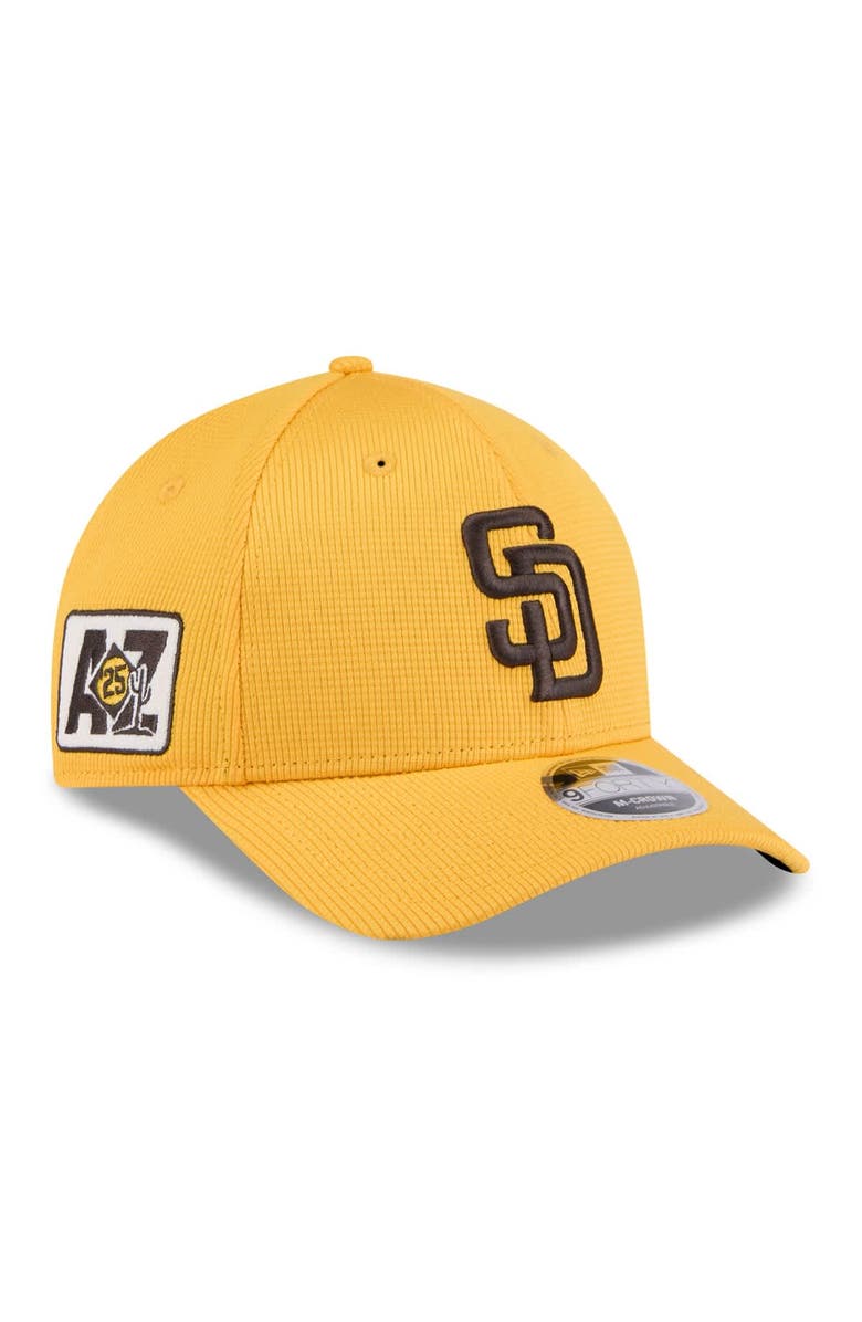 New Era Men's New Era  Gold San Diego Padres 2025 Spring Training 9FORTY Adjustable Hat, Main, color, 