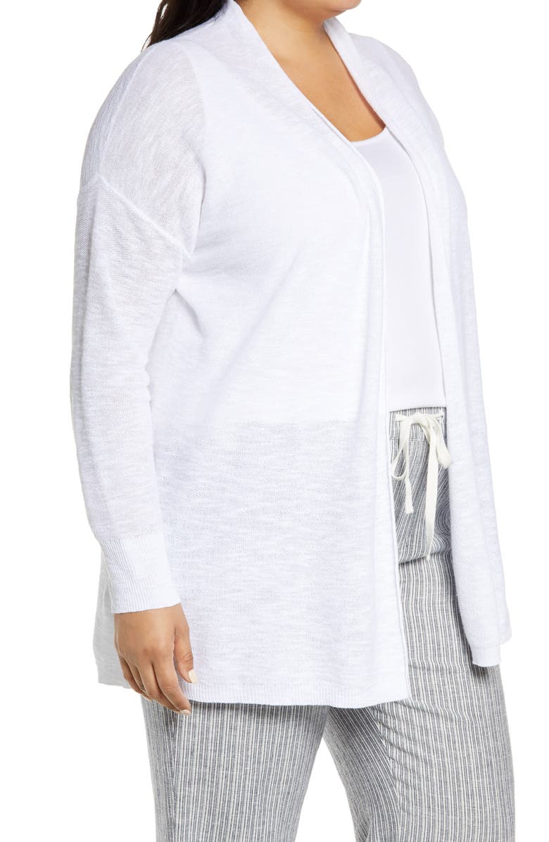 Caslon<sup>®</sup> Linen & Cotton Open Front Cardigan, Alternate, color,