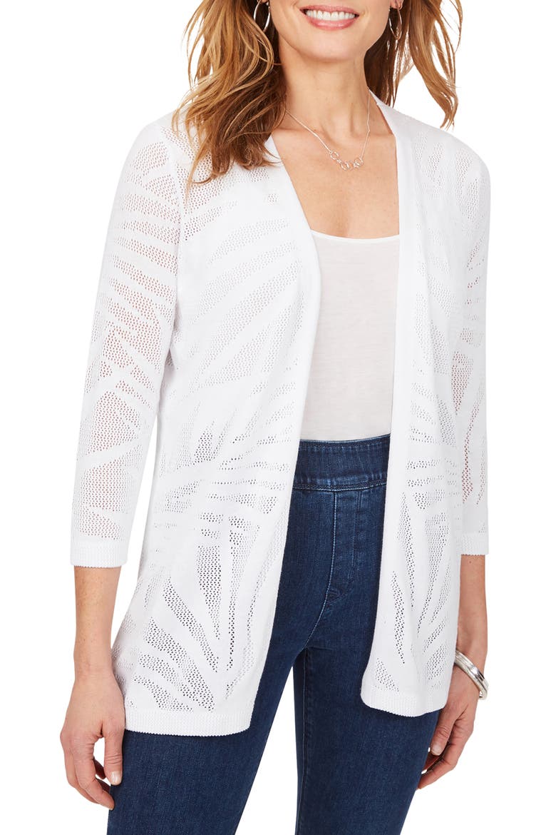 Maren Palm Cardigan, Main, color, WHITE